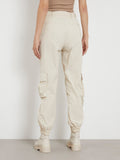 Guess Pantalone Cargo Riko Donna W4RB18WFVV0 Pearl Oyster - Beige