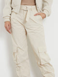 Guess Pantalone Cargo Riko Donna W4RB18WFVV0 Pearl Oyster - Beige