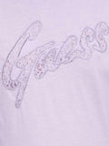 Guess T-shirt Lace Logo Easy Donna W4RI25K9RM1 New Light Lilac Mult - Viola