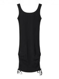 Hinnominate Vestito Mini Costina Con Arricciature Donna HMABW00213 - Nero