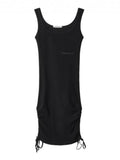 Hinnominate Vestito Mini Costina Con Arricciature Donna HMABW00213 - Nero