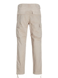 Jack e Jones Pantalone Cargo Uomo 12216664 Silver Cloud - Beige