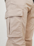 Jack e Jones Pantalone Cargo Uomo 12216664 Silver Cloud - Beige