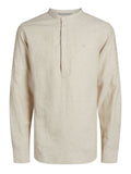 Jack e Jones Camicia Casual Linen Half Uomo 12251025 Fields Of Rye - Beige