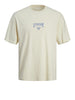 jack e jones t shirt uomo 12256929 buttercream avorio 1372100