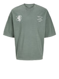 Jack e Jones T-shirt Uomo 12270045 Laurel Wreath - Verde