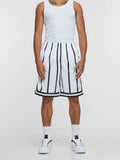 Karl Kani Shorts Sportivi Striped Mesh Uomo 6013723 - Bianco