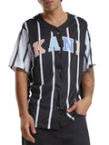 Karl Kani Camicia Casual Camicia Serif Striped Block Baseball Uomo 6033552 - Nero