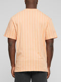 Karl Kani T-shirt Serif Pinstripe Uomo 6069098 Albicocca/bianco - Arancione