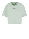 Karl Kani T-shirt Small Signature Crop Donna 6137818 Menta - Verde