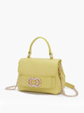 La Carrie Borsa a Mano Strass Logo Grace Donna 141P-TC-440-LEA - Giallo