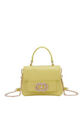 La Carrie Borsa a Mano Strass Logo Grace Donna 141P-TC-440-LEA - Giallo