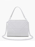 La Carrie Borsa a Mano Grate Med Donna 141P-TZ-151-LEA - Bianco