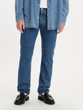 Levis Jeans Regular 501 Uomo 00501 Med Indigo - Finitura Piatta - Denim