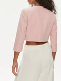 Liu Jo Blazer Cropped Donna CA4227T2200 Antique Rose - Rosa