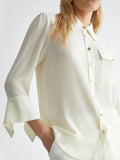 Liu Jo Camicia Casual Camicia Polso Aperto Donna CA4334TS055 White Butter - Bianco