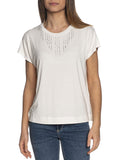 Liu Jo T-shirt Donna TA4194JS360 Lt.ivory/necklace - Bianco