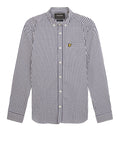 Lyle & Scott Camicia Casual Slim Fit Gingham Bianco Uomo LW1114VOG - Blu