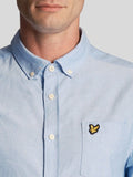 Lyle & Scott Camicia Casual Oxford Uomo LW1302VOG Riviera - Celeste