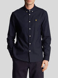 Lyle & Scott Camicia Casual Oxford Uomo LW1302VOG Marina Oscura - Blu