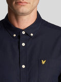 Lyle & Scott Camicia Casual Oxford Uomo LW1302VOG Marina Oscura - Blu