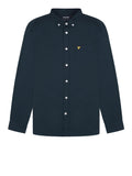 Lyle & Scott Camicia Casual Oxford Uomo LW1302VOG Marina Oscura - Blu