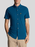 Lyle & Scott Camicia Casual Camicia Pique Uomo SW2003V Après Navy - Blu