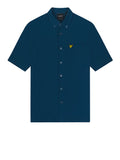 Lyle & Scott Camicia Casual Camicia Pique Uomo SW2003V Après Navy - Blu