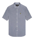 Lyle & Scott Camicia Casual Camicia Slim Fit Gingham Uomo SW2005V - Blu