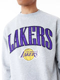 New Era Felpa Los Angeles Lakers Uomo 60435433 Grey Med - Grigio