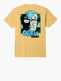 Obey T-shirt Now! Pigment Classic Uomo 163813743 Sunflower - Giallo