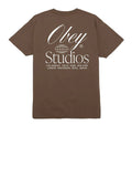 Obey T-shirt Studios Worldwide Classic Uomo 165263708 Silt - Marrone