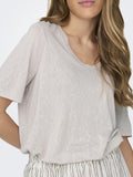 Only T-shirt Donna 15257390 Moonbeam - Avorio