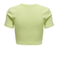 Only T-shirt Freja Life Donna 15289556 Shadow Lime Open Front - Verde