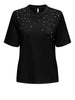 /enonly t shirt donna 15324847 black front detail nero 5263147