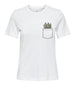 only t shirt donna 15327666 bright white cactus pocket bianco 258612