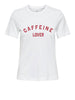 /enonly t shirt donna 15327666 bright white caffeine lover bianco 9528262