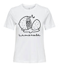 Only T-shirt Donna 15327666 Bright White Lemonade - Bianco