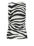 Only Top Donna 15330420 Cloud Dancer Black Zebra - Maculato