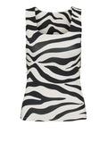 Only Top Donna 15330420 Cloud Dancer Black Zebra - Maculato