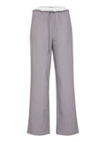 Only Pantalone Straight Donna 15339242 Light Grey Melange White Pinst - Grigio