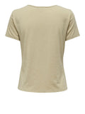 Only JdY T-shirt Donna 15291587 Pale Khaki Glitter - Oro