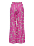 Only JdY Pantalone Palazzo Donna 15317405 Satellite Graphic Fuchsia Purp - Fuxia