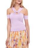 Patrizia Pepe Top Donna 2M4356J013 Iris Lilla - Viola