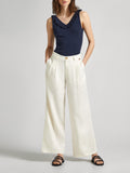 Pepe Jeans Pantalone Palazzo Mae Donna PL211740 - Bianco