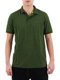 Sun68 Polo Small Stripes On Collar Uomo A34113 - Verde