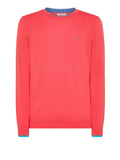 Sun68 Pullover Round Neck Double Rib Uomo K34108 - Rosso