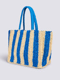 Sundek Borsa Mare Chou Straw Avorio Donna AW741ABPA100 Sapphire - Blu