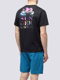 Sundek T-shirt Stampa Palms Trip Uomo M618TEJ789P - Nero