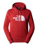 /enthe north face felpa cappuccio light drew peak uomo nf00a0te iron red rosso 8797621